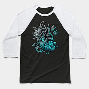 Wolf Peony Baseball T-Shirt